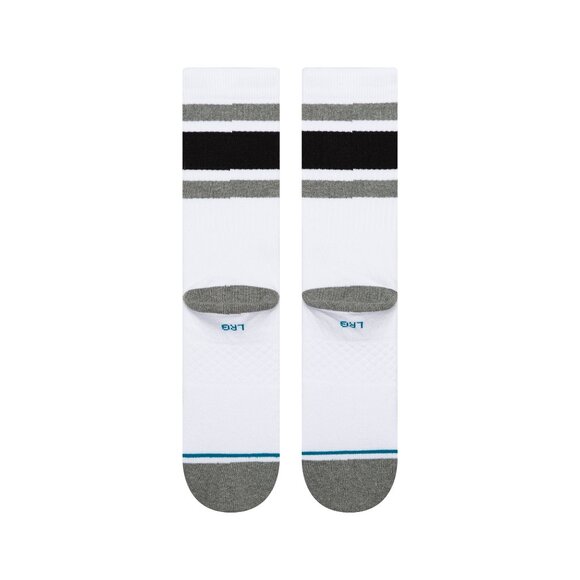 Stance Men's INFIKNIT Boyd ST Stripe Crew Socks White Black Grey L A556A20BOS - Picture 3 of 9